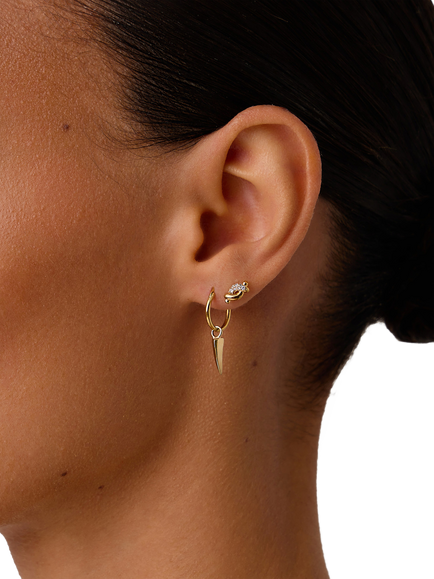 Missoma Molten Snow Stud Earrings, Gold - view 2, Gold