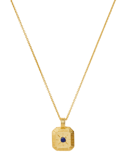 Missoma September Lapis Lazuli Birthstone Necklace, Gold, Gold