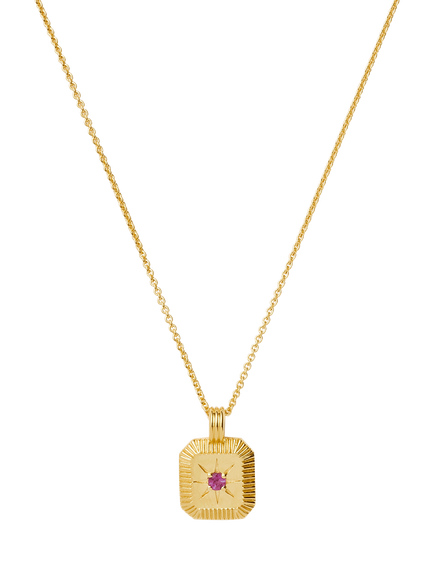Missoma October Tourmaline Birthstone Necklace, Gold, Gold