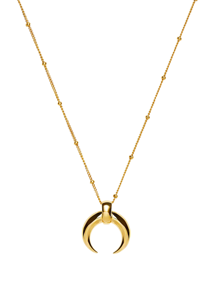 Lucy Williams x Missoma Horn Pendant Necklace, Gold, Gold
