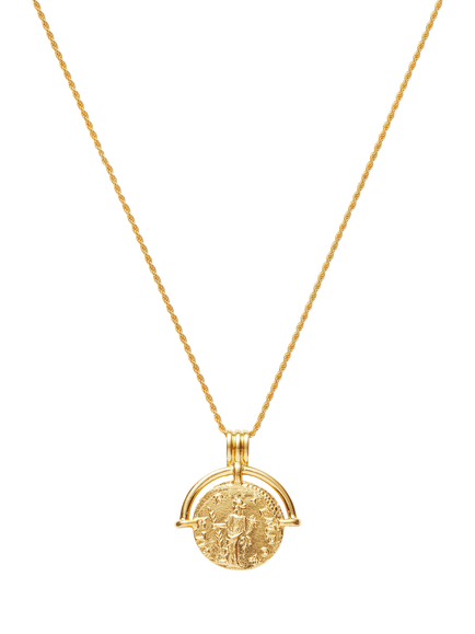 Missoma x Lucy Williams Medium Roman Arc Coin Necklace, Gold, Gold