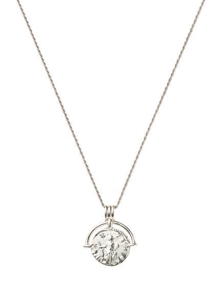 Missoma x Lucy Williams Roman Arc Coin Necklace, Silver, Silver