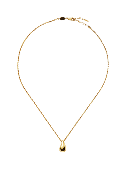 Missoma Savi Sculptural Droplet Pendant Necklace, Gold, Gold