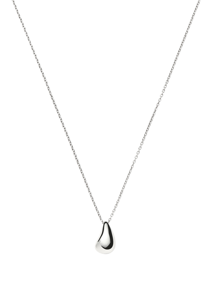 Missoma Savi Sculptural Droplet Pendant Necklace, Silver, Silver
