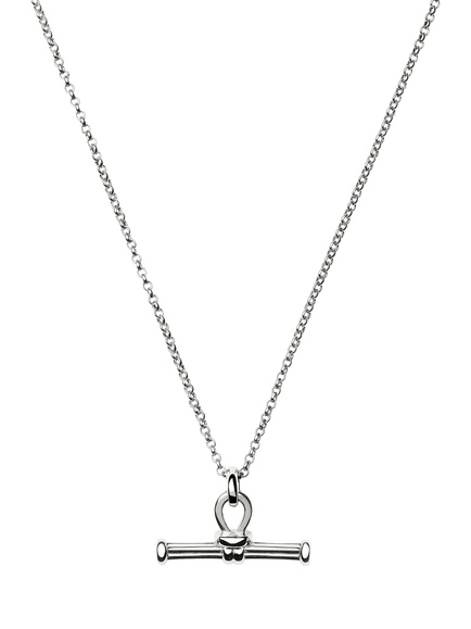 Missoma Ridge T-Bar Necklace, Silver, Silver