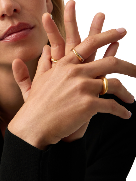 Missoma Lucy Williams Entwine Ring, Multi - view 2, Multi