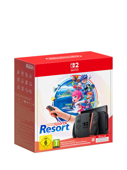 Nintendo Switch 2 + Sports Resort 256GB Console with Joy-Con 2, Black, Black