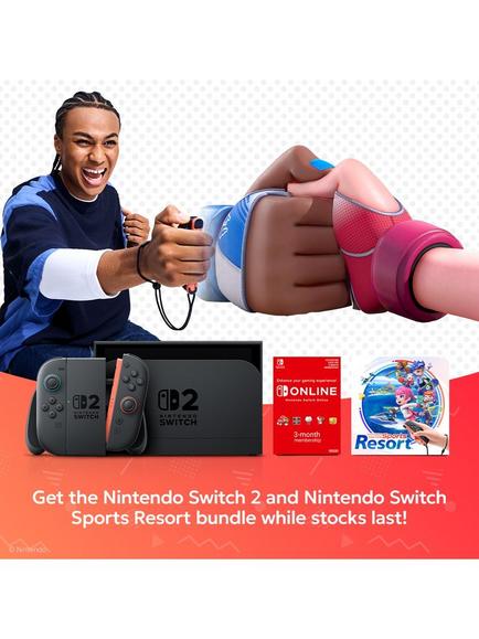 Nintendo Switch 2 + Sports Resort 256GB Console with Joy-Con 2, Black - view 2, Black