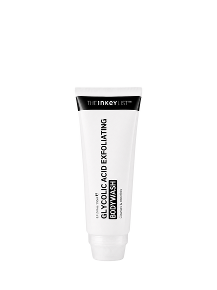 The INKEY List Glycolic Acid Exfoliating Body Wash, 250ml, Clear
