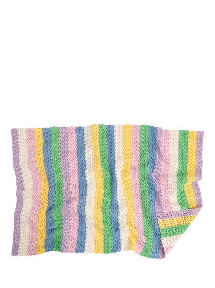 Wool Couture Pure Cotton Crochet Shh Baby Blanket Kit, Pastel, Pastel