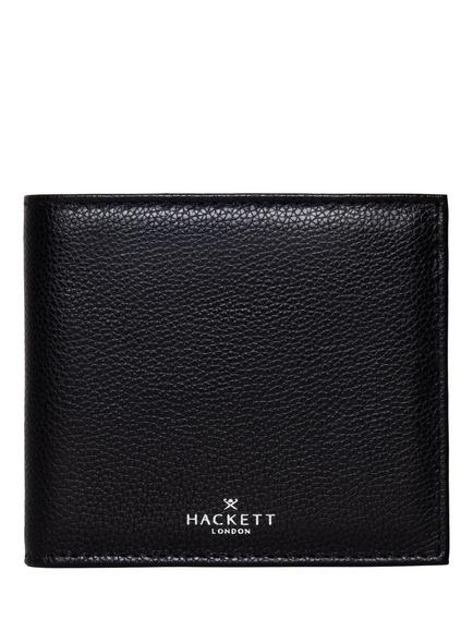 Hackett London Luxe Leather Billfold Wallet, Black, Black