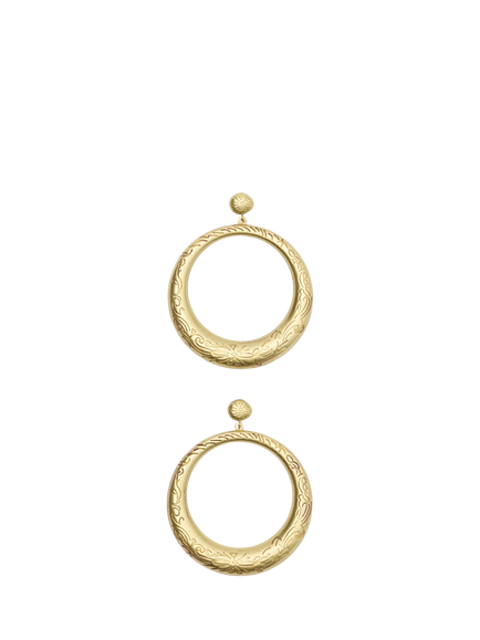 Rixo Sian Hoop Earrings, Gold, Gold