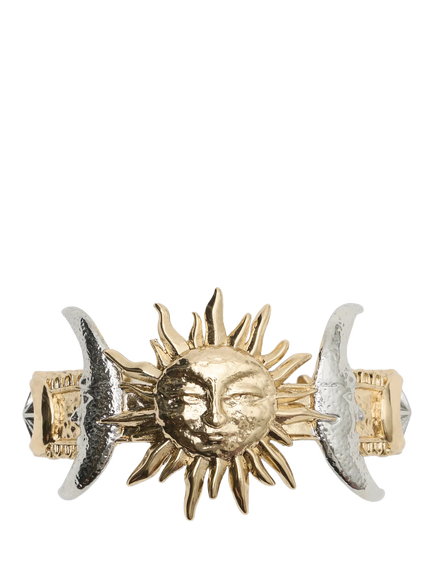 Rixo Ivanna Sun and Moon Cuff, Gold, Gold