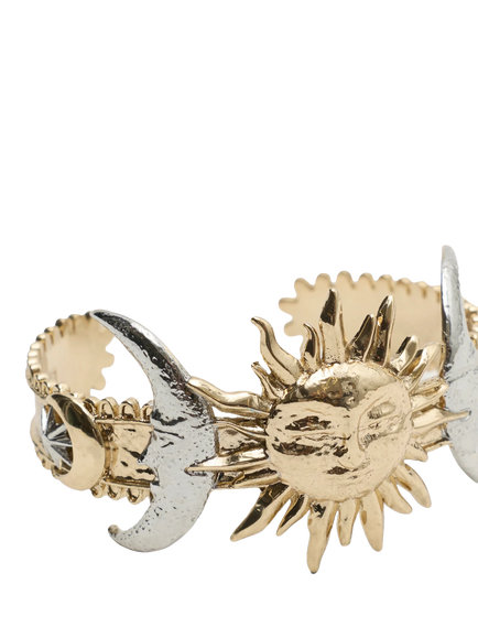 Rixo Ivanna Sun and Moon Cuff, Gold - view 2, Gold