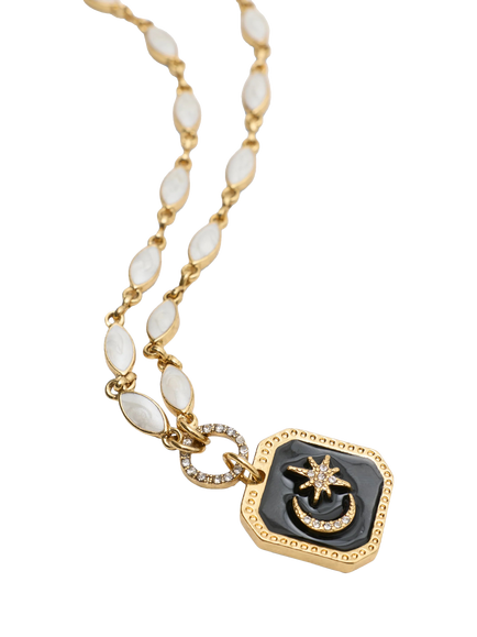 Rixo Kathryn 18ct Gold Plated Pearl Pendant Necklace - view 2, Pearl