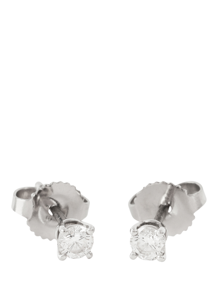 Pre-loved Tiffany & Co. Brilliant Cut Diamond Platinum Solitaire Stud Earrings, Platinum