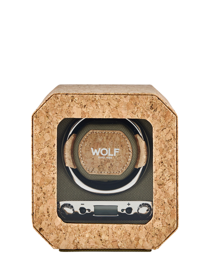 WOLF Cortiça Single Watch Winder, Cork, Cork