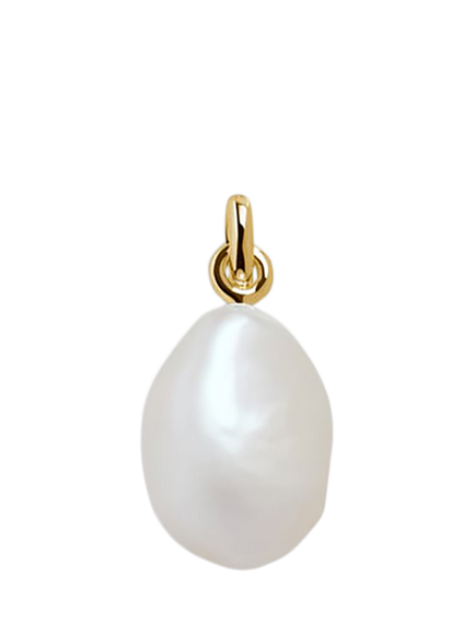 Monica Vinader Baroque Pearl Pendant, Gold/White, Gol-white