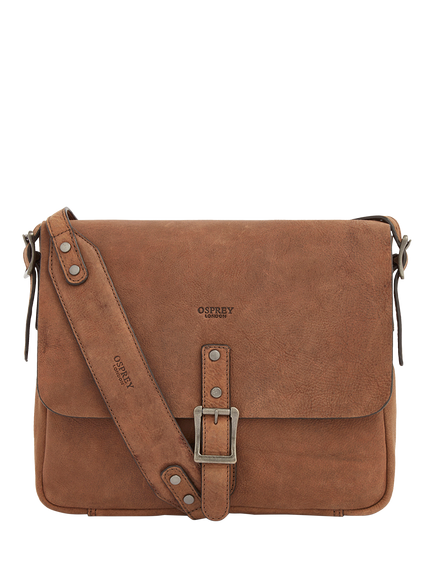 OSPREY LONDON The Clayton Leather Satchel Bag, Chocolate, Chocolate