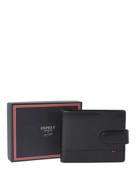 OSPREY LONDON The London Leather Coin Wallet, Black
