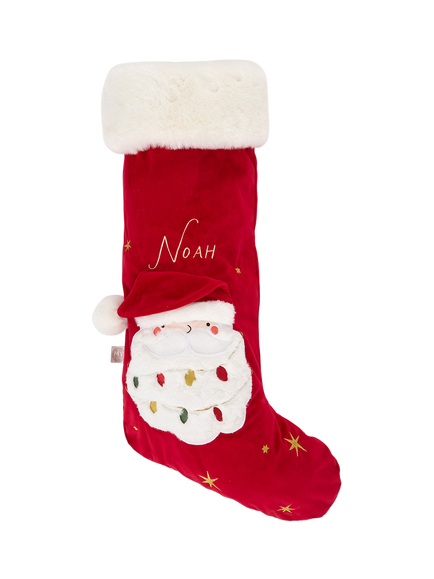 My 1st Years Personalised Large Santa Stocking, Red, Red