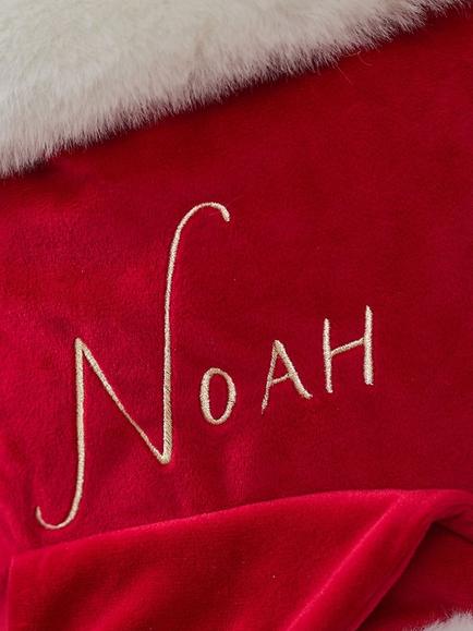 My 1st Years Personalised Large Santa Stocking, Red - view 2, Red