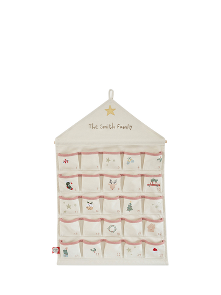 My 1st Years Personalised Hanging Advent Calendar, Cream, Cream