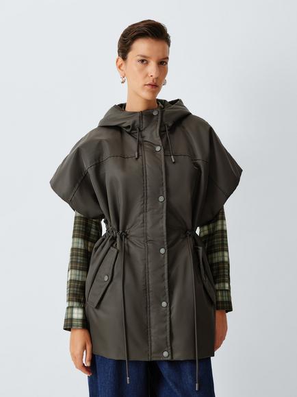 Weekend MaxMara Origano Hooded Adjustable Waist Jacket, Mud, Mud