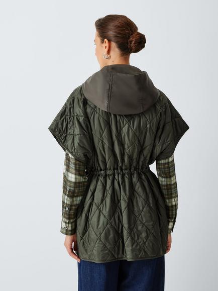 Weekend MaxMara Origano Hooded Adjustable Waist Jacket, Mud - view 2, Mud