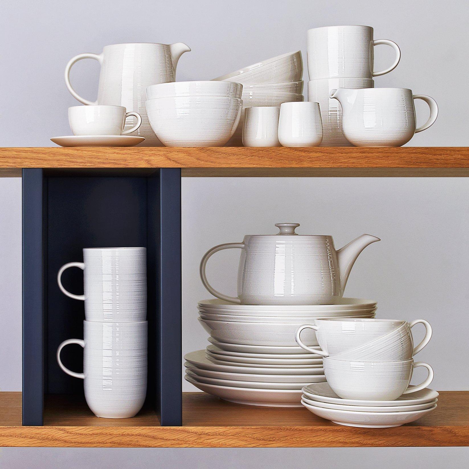 John Lewis Luna Fine China Teapot 1.1L Natural