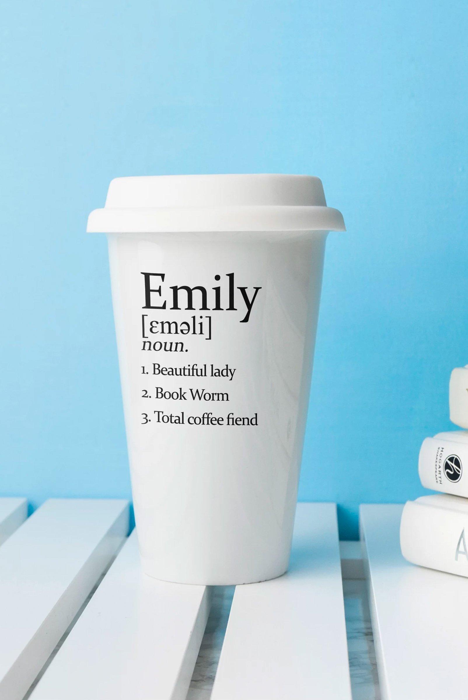 Treat Republic Personalised Name Ceramic Travel Mug (online only), £19.99