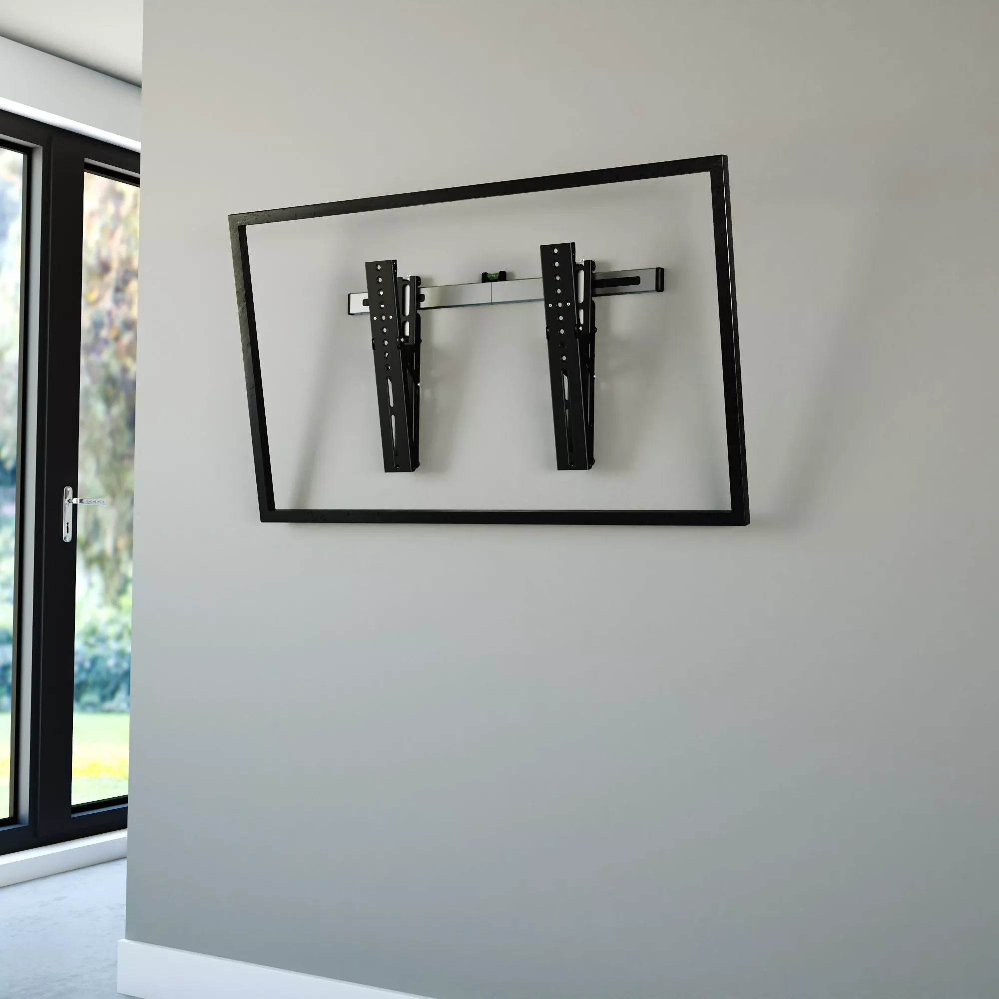 Wall mount attached to a wall 