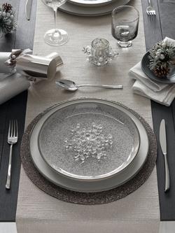 John Lewis Beaded Round Placemat - view 2, Silver