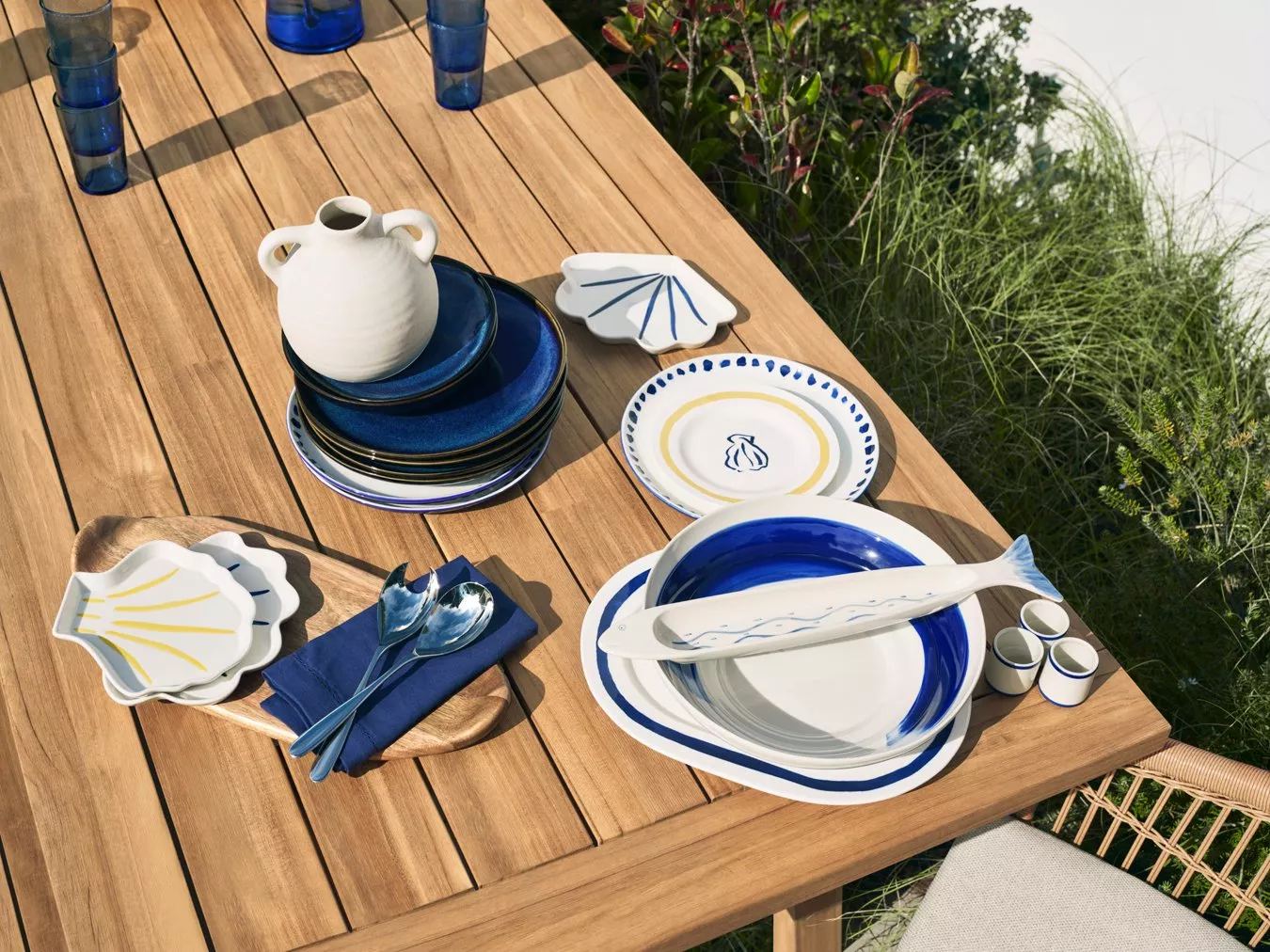 Garden table top scene