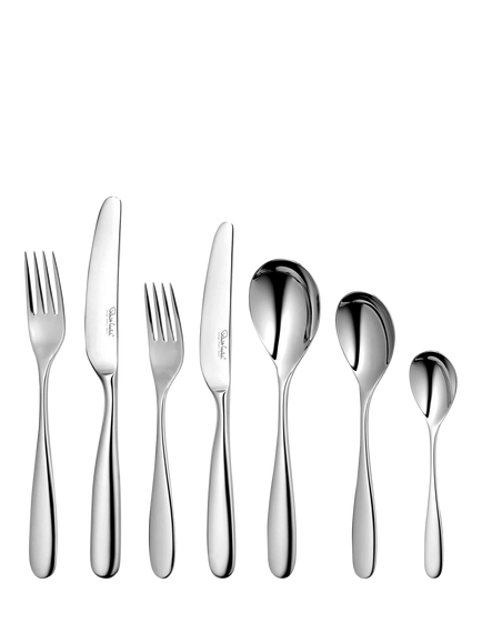Robert Welch Stanton Bright Stainless Steel Cutlery Set, 44 Piece/6 Place Settings, Stainless Steel