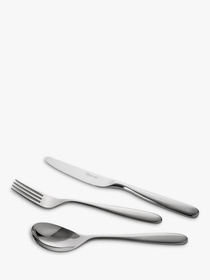 Robert Welch Stanton Bright Stainless Steel Cutlery Set, 44 Piece/6 Place Settings - view 2, Stainless Steel
