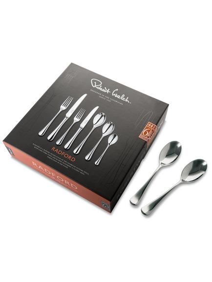 Robert Welch Radford Bright Stainless Steel Cutlery Set, 44 Piece/6 Place Settings - view 2, Stainless Steel