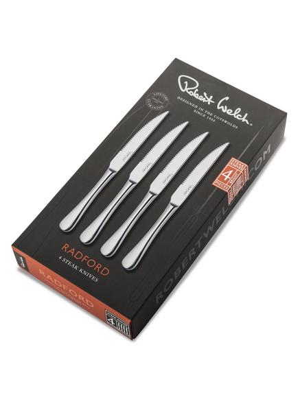 Robert Welch Radford Bright Stainless Steel Steak Knives, Set of 4 - view 2, Stainless Steel