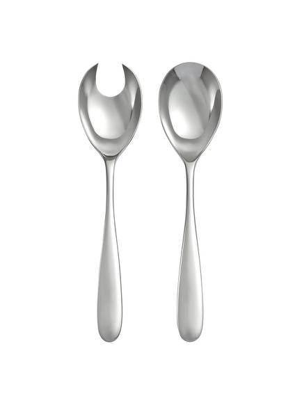 Robert Welch Stanton Bright Stainless Steel Salad Servers, 2 Piece, Stainless Steel