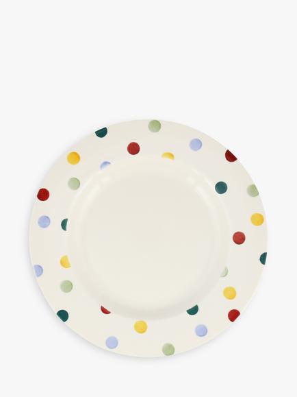 Emma Bridgewater Polka Dot Plate, Multi, Dia.26.8cm, Multi
