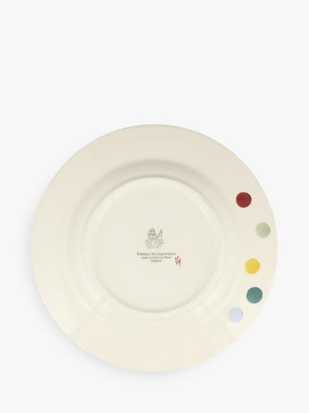 Emma Bridgewater Polka Dot Plate, Multi, Dia.21.5cm - view 2, Multi
