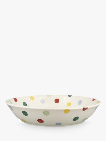 Emma Bridgewater Polka Dot Medium Pasta Bowl, Multi, Dia.23.5cm, Multi