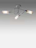 John Lewis Limbo Semi Flush 3 Arm Ceiling Light, Chrome
