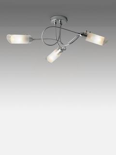 John Lewis Limbo Semi Flush 3 Arm Ceiling Light, Chrome
