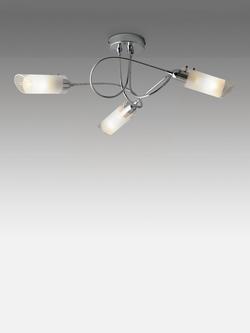 John Lewis Limbo Semi Flush 3 Arm Ceiling Light, Chrome, Chrome