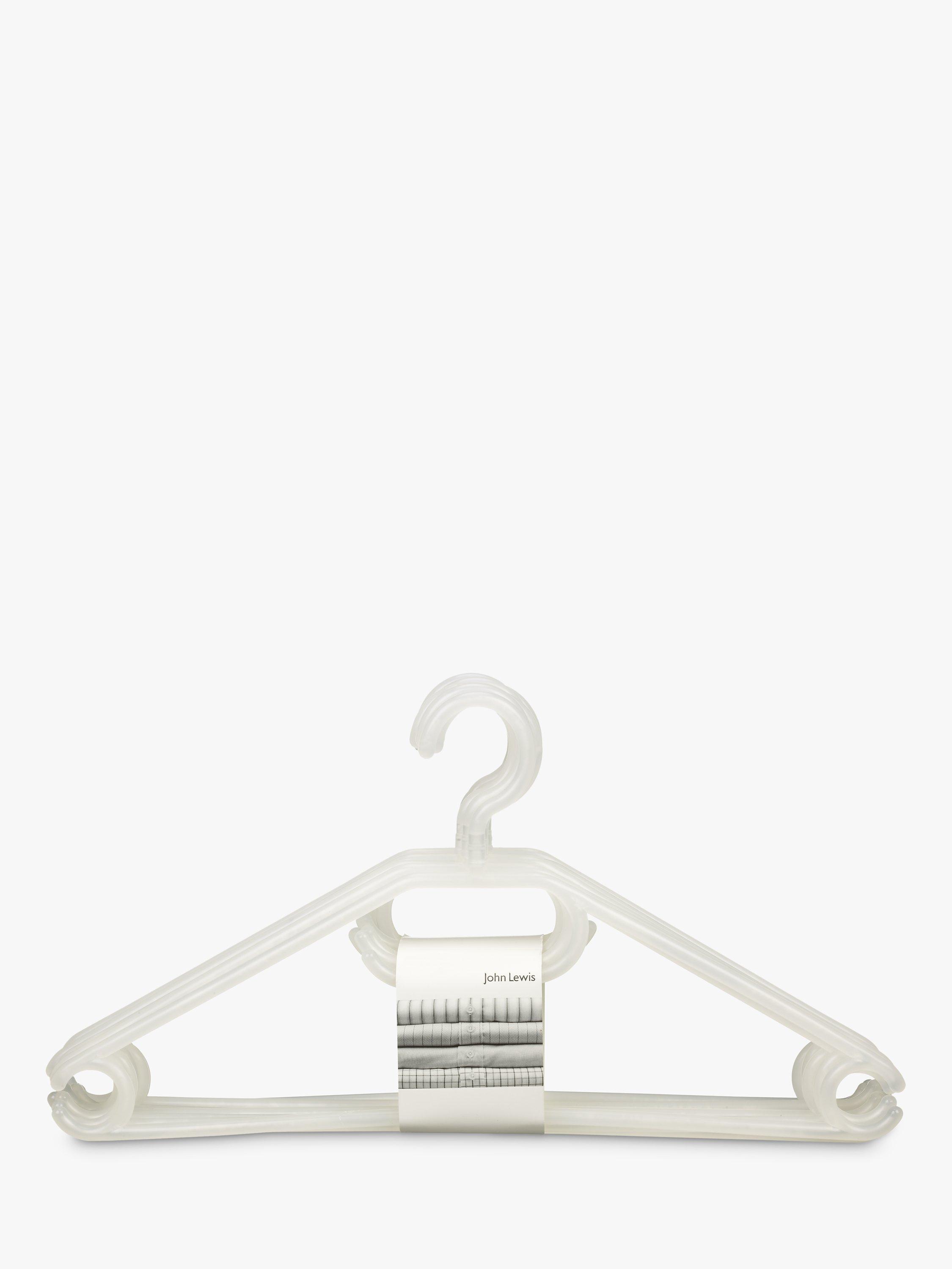 John Lewis Plastic Hangers, Pack of 6