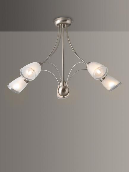 John Lewis Mizar Ceiling Light, 5 Arm, Chrome