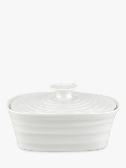 Sophie Conran for Portmeirion Butter Dish, White, White