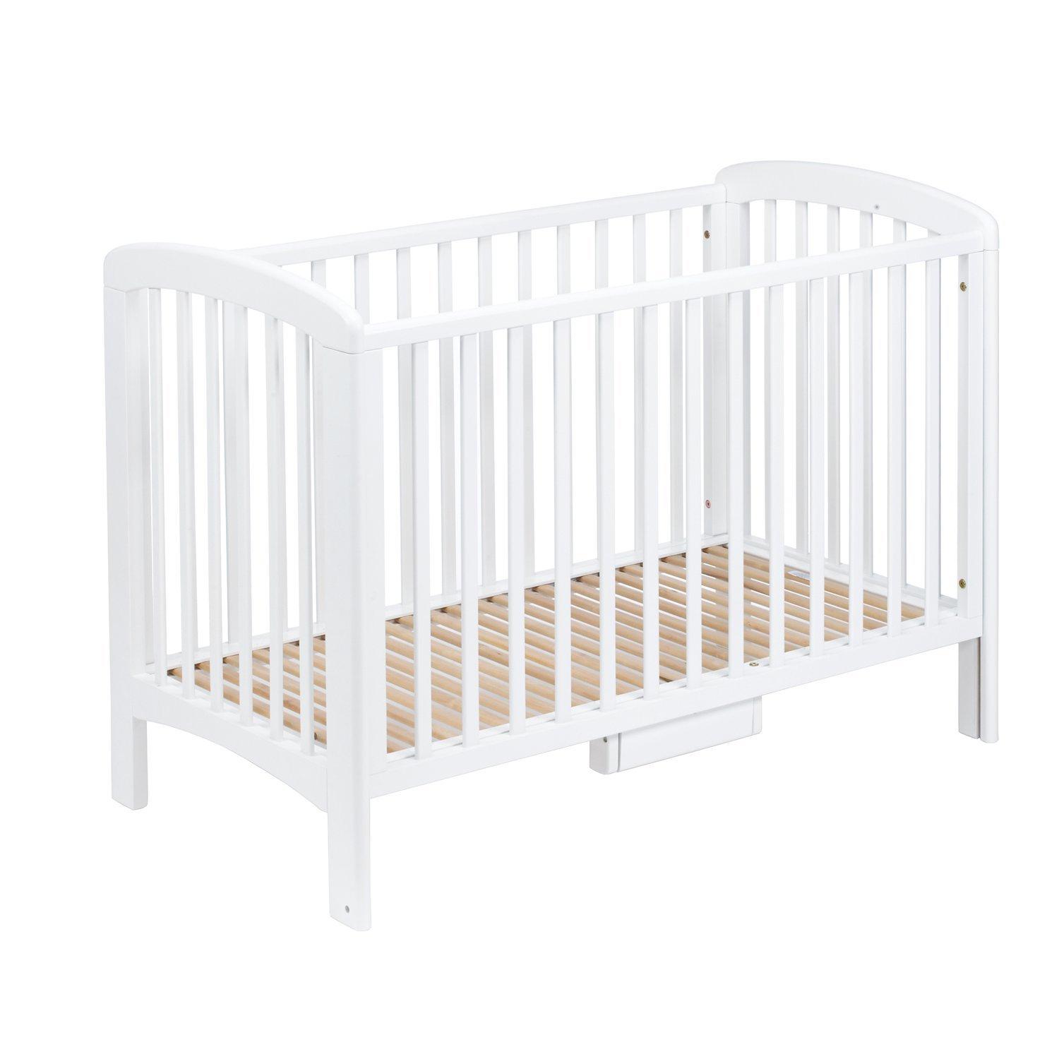 John Lewis Partners Anna Drop Side Cot White