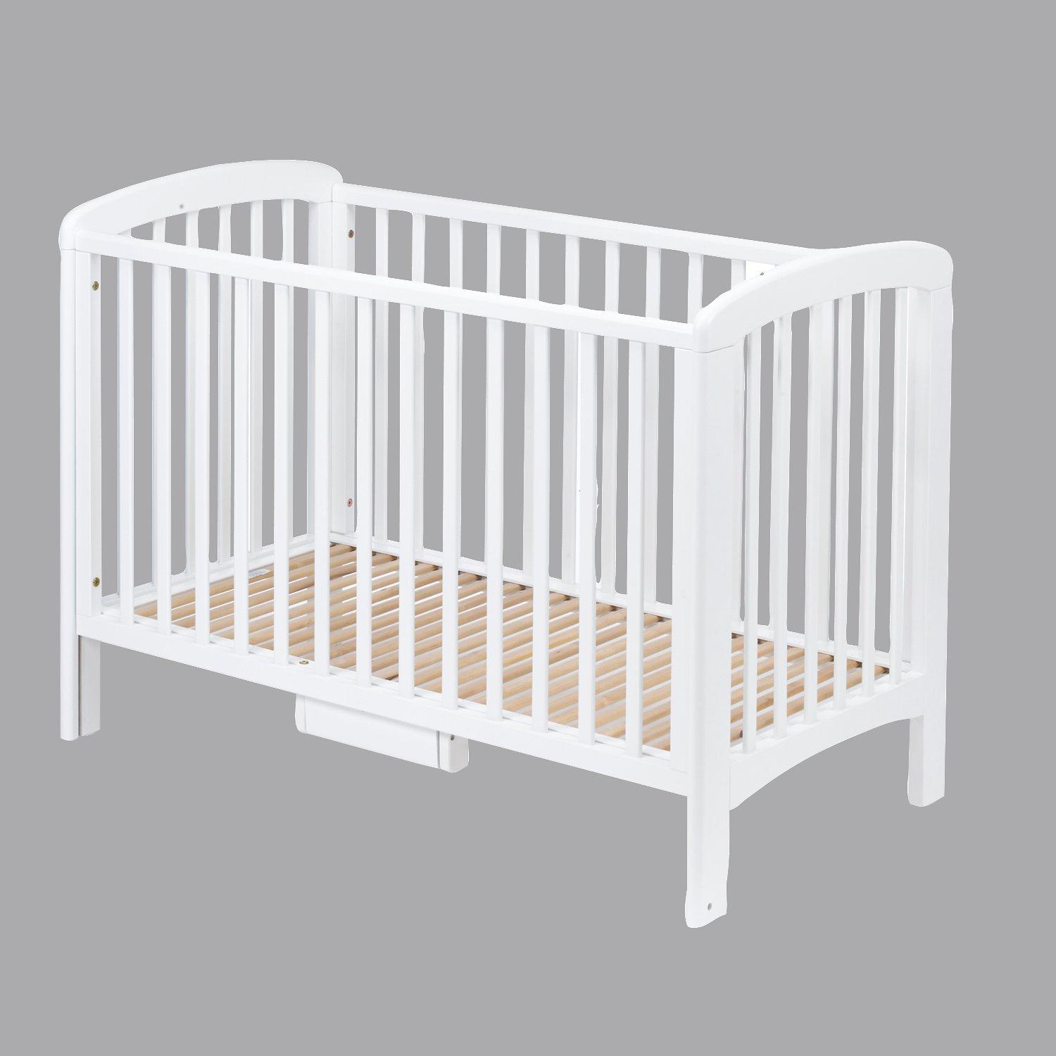 John Lewis Partners Anna Drop Side Cot White